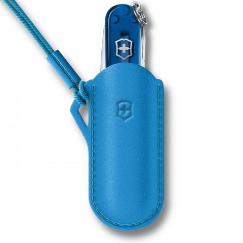 Чохол Victorinox 58мм шкір.син Summer Rain для Classic Colors 1-2шари
