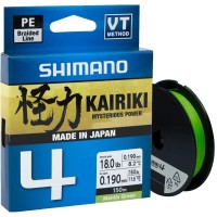 Шнур Shimano Kairiki 4 PE 150m (Mantis Green) 0.28mm 26.0kg
