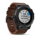 Смарт-часы Garmin Fenix ​​5X Plus Sapphire серые с коричневым кожаным ремешком