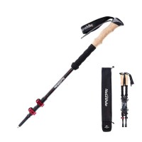 Трекінгова палиця Naturehike NH20DS003, 135 см, чорний/червоний