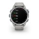 Смарт-годинник Garmin Descent Mk3 (43 мм) із нержавіючої сталі з силіконовим туманно-сірим ремінцем