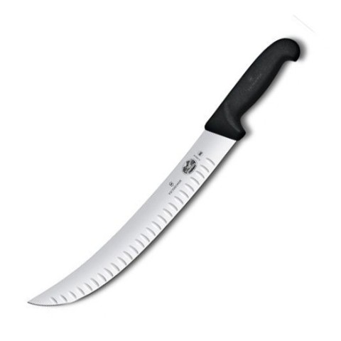 Кухонний ніж Victorinox Fibrox Butcher лезо 31см ріфл. з чорн. ручкою