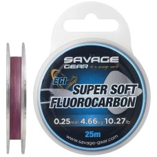 Флюорокарбон Savage Gear Super Soft EGI 25m 0.25mm 4.66kg Pink