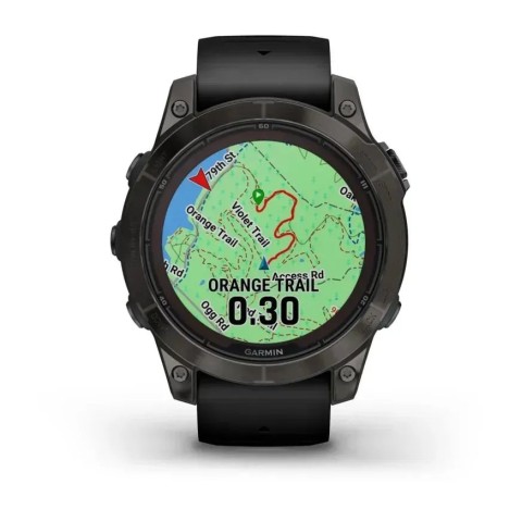 Смарт-часы Garmin fenix 7 Pro Sapphire Solar Edition карбоново-серые титановые DLC с черным ремешком