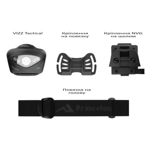 Фонарь налобный Princeton Tec Vizz Tactical MPLS 550 lm Black