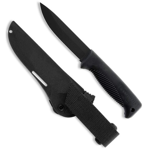 Нож Peltonen M07, покрытие cerakote black, черный, черный композитный чехол