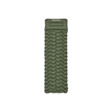 Матрац туристичний надувний одномісний  Naturehike CNK2550WS019, 200х60х6.5 см, зелений, для кемпінгу із мішком для надування