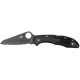 Ніж Spyderco Salt 2 Black Blade, серрейтор, H-1, FRN black