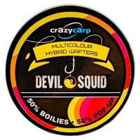 Бойлы Crazy Carp Multicolour Hybrid Wafters 12mm Devil Squid (55шт/уп)