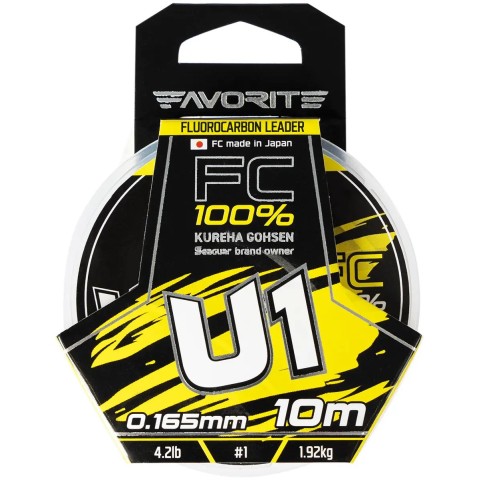Флюорокарбон Favorite U1 FC 10m #1.0/0.165mm 4.2lb/1.92kg