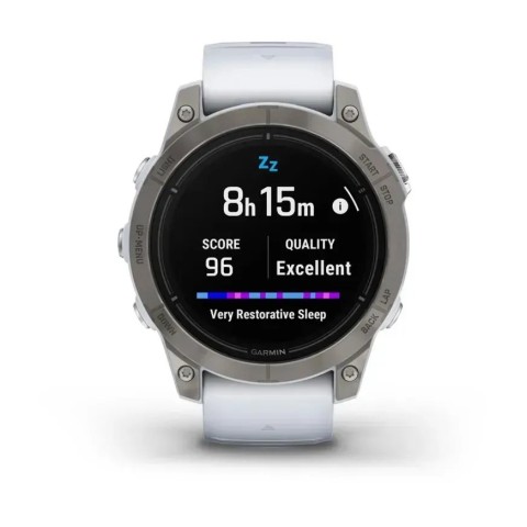 Смарт-часы Garmin epix Pro Gen 2 Sapphire Edition (47мм) титановые с ремешком цвета белого камня
