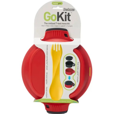 Набор Humangear GoKit Deluxe 7-tool Mess Kit. Charcoal/Red