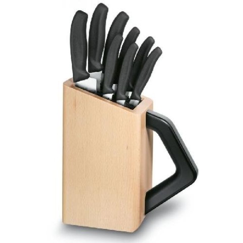 Набір кухонний Victorinox SwissClassic Cutlery Block 8шт з чорн. ручкою з підставкою (8 ножів)