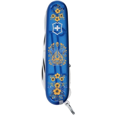 Ніж Victorinox Huntsman Ukraine 91мм,15функ,син.прозор ,Українські мотиви