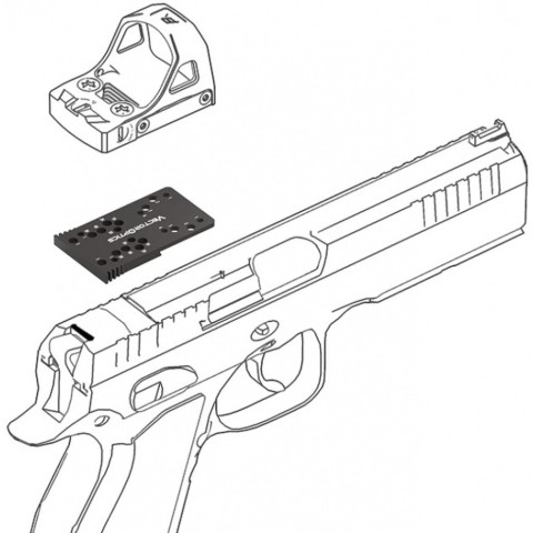 Універсальний адаптер Vector Optics на CZ Shadow 2/SP-01/P-10 C для коліматорів