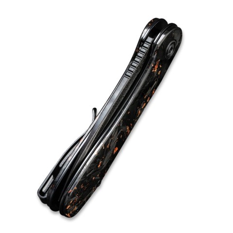 Ніж складаний кишеньковий Civivi Elementum, (7.5 см) Damascus / Carbon Fiber чорний