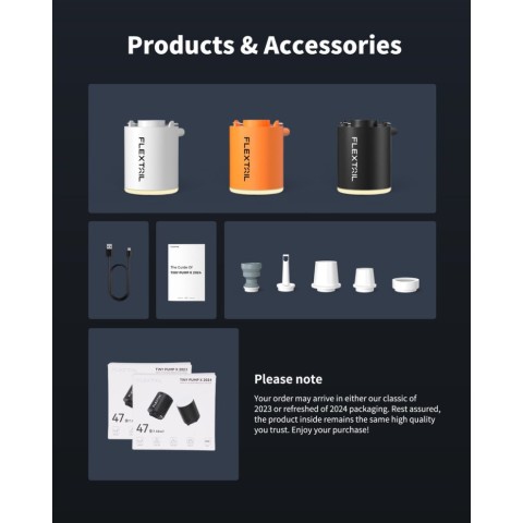 Насос-ліхтар кемпінговий Flextail Tiny Pump Х, чорний