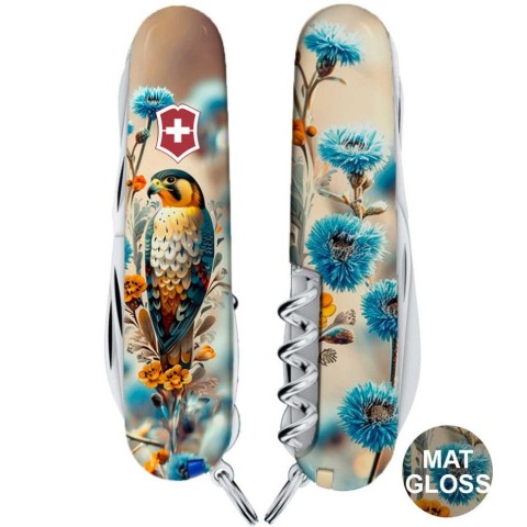 Ніж Victorinox Huntsman Ukraine 91мм,15функ ,Шляхетний Сокіл