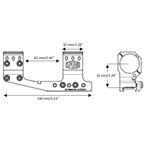Моноблок Spuhr SP-3026C Gen3, Ø30, H32mm/1,26
