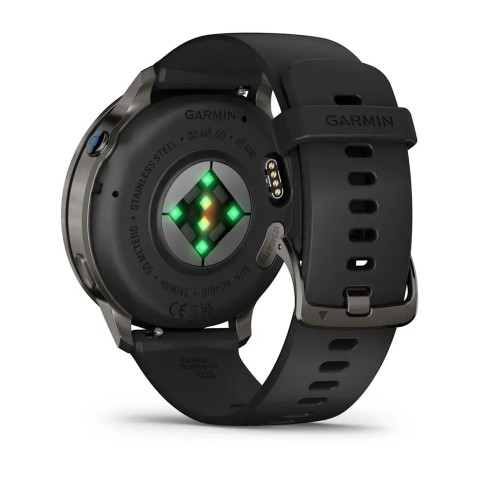 Смарт-годинник Garmin D2 Air X15 чорний з чорним силіконовим ремінцем