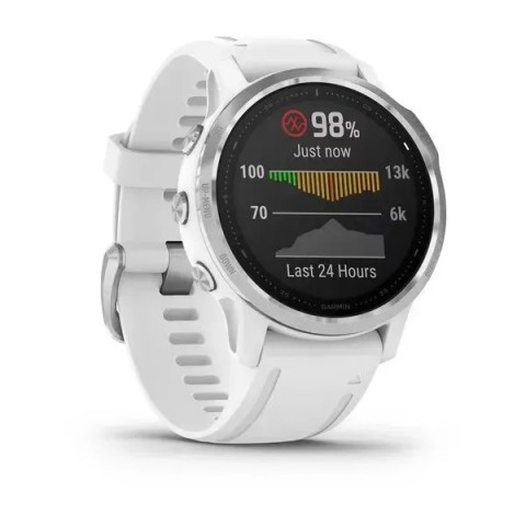 Смарт-годинник Garmin fenix 6S білий з білим ремінцем