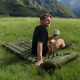 Матрац туристичний надувний одномісний  Naturehike CNK2550WS019, 200х60х6.5 см, синій, для кемпінгу із мішком для надування