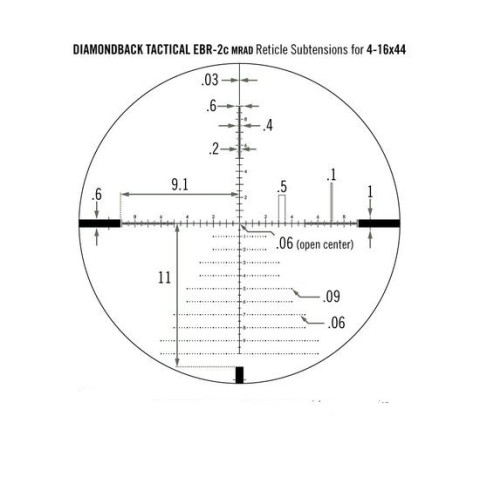 Приціл оптичний Vortex Diamondback Tactical FFP 4-16x44 EBR-2C MRAD (DBK-10027)
