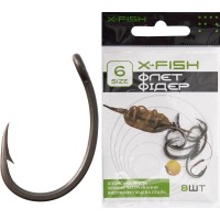 Крючок X-Fish Флет Фидер #6 (8шт/уп)