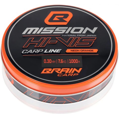 Леска Brain Mission Carp Line (Neon Orange) 1000m 0.30mm 7.6kg