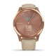Смарт-часы Garmin vivomove Luxe с розово-золотистым корпусом и бежевым ремешком