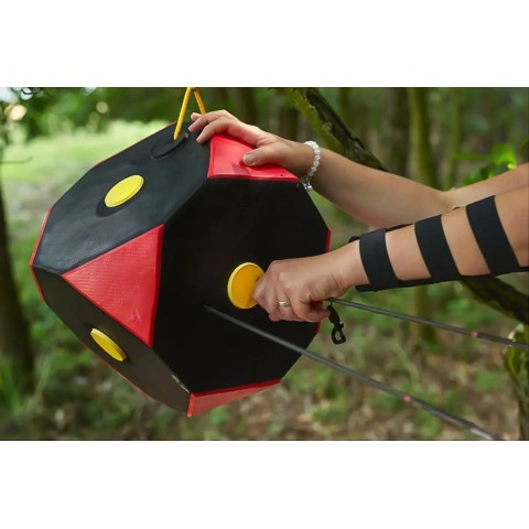 Мишень для стрельбы Yate Cube Polimix 6, 30x30x30 cm, 40 lbs ц:blk/red