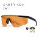 Окуляри захисні, Wiley X не корегувальні, з лінзами з пласмас 308 SABER ADV Smoke/Clear/Rust Matte