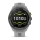Смарт-годинник Garmin Approach S70 (42 мм) з чорним керамічним безелем та сірим ремінцем