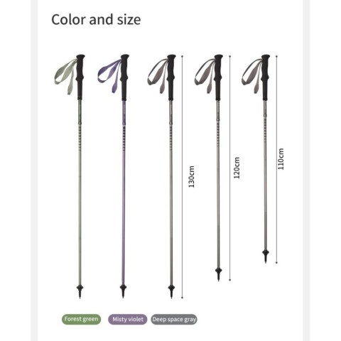 Трекінгова палиця Naturehike CNK2450DS016, 110 см, сіра