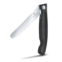 Складаний ніж для пікніка Victorinox Swiss Classic 11см хвил чорн 6.7833.F