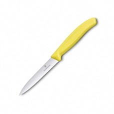 Кухонний ніж Victorinox SwissClassic Paring лезо 10см хвил. з жовт. ручкою