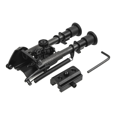 Сошки Vector Optics 155-230 мм на антабку. Карбоновое волокно, подпружиненые