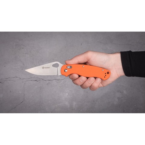 Ніж складаний туристичний Ganzo G729 (8.7 см) 440C / G10 помаранчевий
