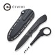 Ніж фіксований тактичний Civivi Varius, (9.5 см) D2 / G10 чорний