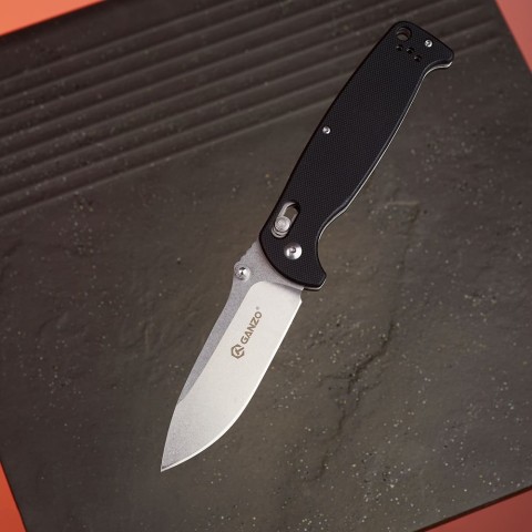 Ніж складаний туристичний Ganzo G7412 (8.9 см) 440C / G10 чорний