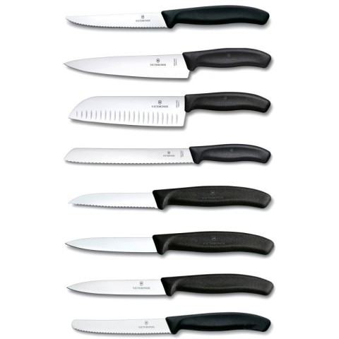 Набір кухонний Victorinox SwissClassic Cutlery Block 8шт з чорн. ручкою з підставкою (8 ножів)