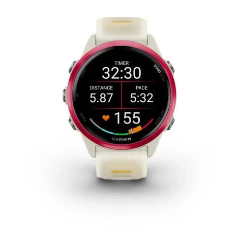 Смарт-годинник Garmin Forerunner 570 (42 мм) малиновий алюміній слонова кістка/манго