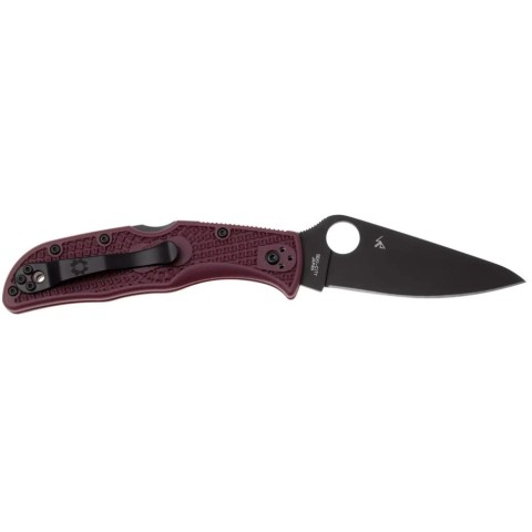 Ніж Spyderco Endela Lightweight Black Blade, Micro-Melt PD1, FRN burgundy