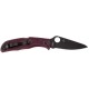 Ніж Spyderco Endela Lightweight Black Blade, Micro-Melt PD1, FRN burgundy