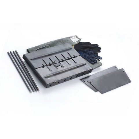 Мангал розкладний (кейс) СИЛА на 6 шампурів товщина 2 мм, з чохлом та рукавичками