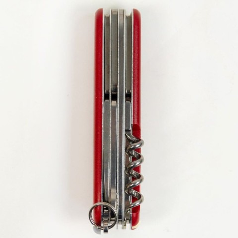 Ніж Victorinox Huntsman Mat 91мм,15функ,черв.мат,жовт.лого