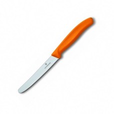 Кухонний ніж Victorinox SwissClassic Tomato&Sausage лезо 11см хвил. з помар. ручкою