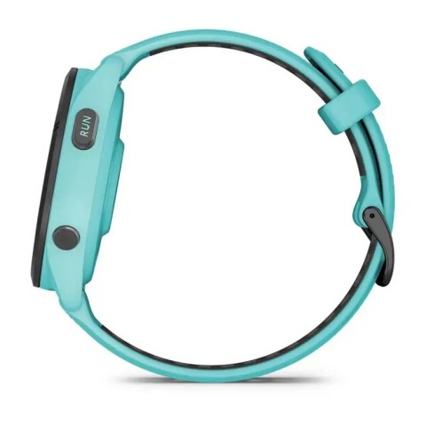 Смарт-годинник Garmin Forerunner 265 з чорним безелем, корпусом кольору аква та аква/чорним силіконовим ремінцем