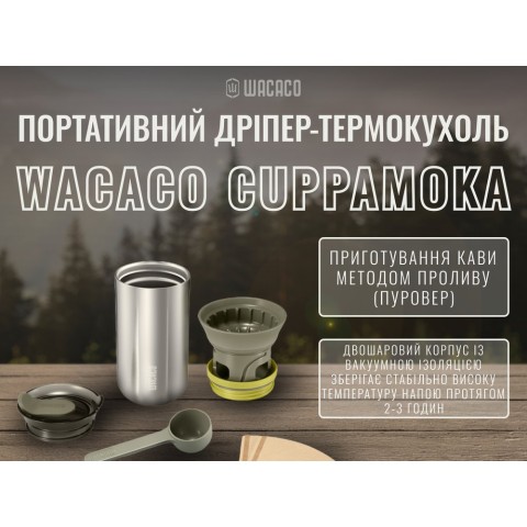 Портативна еспресо-кавоварка Wacaco Picopresso, механічна, для меленої кави