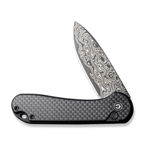 Ніж складаний кишеньковий Civivi Elementum II, (7.5 см) Damascus / Carbon Fiber & G10